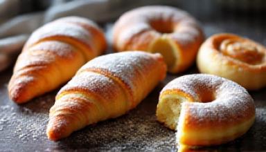 Bollería artesanal: croissants y berlinas